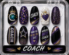 Custom Cheer Coach Nails, Personalized Cheer Coach Gift, Team Color Press On Nails, Cheerleading Coach Gift, Custom Cheer Swag