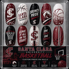 Custom College Basketball Nails, Game Day Press On Nails, Team Color Nails, Basketball Fan Gift, College Sports Nails, Personalized Nails