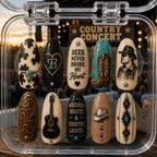 Personalized Country Concert Nails, Custom Country Press On Nails, Western Cowgirl Nails, Concert Nail Set, Custom Cowboy Nails Country Gift