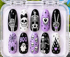 Custom Halloween Costume Nails, Personalized Press On Nails, Halloween Nail Set, Costume Matching Nails, Custom Halloween Press Ons