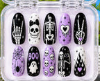 Custom Halloween Costume Nails, Personalized Press On Nails, Halloween Nail Set, Costume Matching Nails, Custom Halloween Press Ons