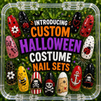 Custom Halloween Costume Nails, Personalized Press On Nails, Halloween Nail Set, Costume Matching Nails, Custom Halloween Press Ons