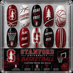Custom College Basketball Nails, Game Day Press On Nails, Team Color Nails, Basketball Fan Gift, College Sports Nails, Personalized Nails