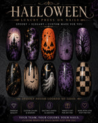 Luxury Halloween Press On Nails, Gothic Halloween Nails, Spooky Nails, Witchy Nails, Haunted House Nails, Halloween Nail Set