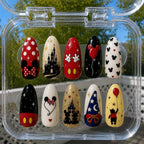 Theme Park Press On Nails, Fairytale Castle Nails, Princess Vacation Nails, Magical Trip Nails, Custom Family Vacation Press Ons
